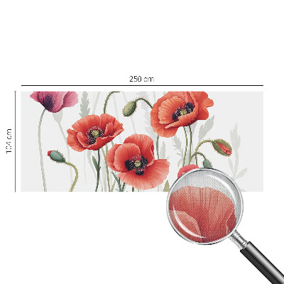 3D tapeta Červené vlčie maky