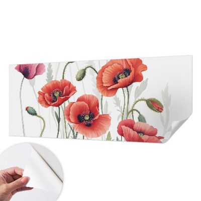 3D tapeta Červené vlčie maky