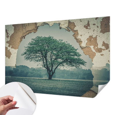 Samolepiaca fototapeta do spálne s motívom osamelého stromu