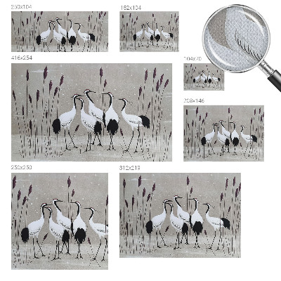 3D tapeta na stenu Kŕdeľ žeriavov