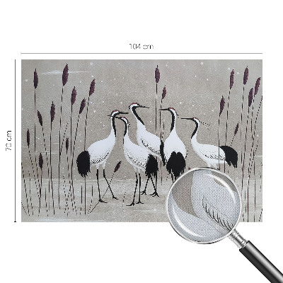 3D tapeta na stenu Kŕdeľ žeriavov