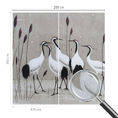 3D tapeta na stenu Kŕdeľ žeriavov