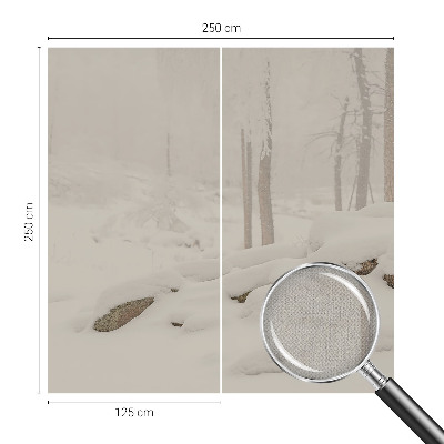 Fotografická tapeta do detskej izby Zasnežený les