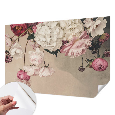 Samolepiaca fototapeta do detskej izby Romantické kvety