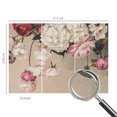 Samolepiaca fototapeta do detskej izby Romantické kvety