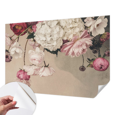 Samolepiaca fototapeta do detskej izby Romantické kvety