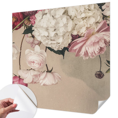 Samolepiaca fototapeta do detskej izby Romantické kvety