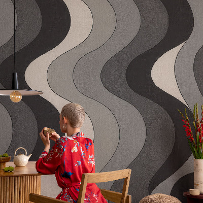 Tapeta do detskej izby Sivé vlny