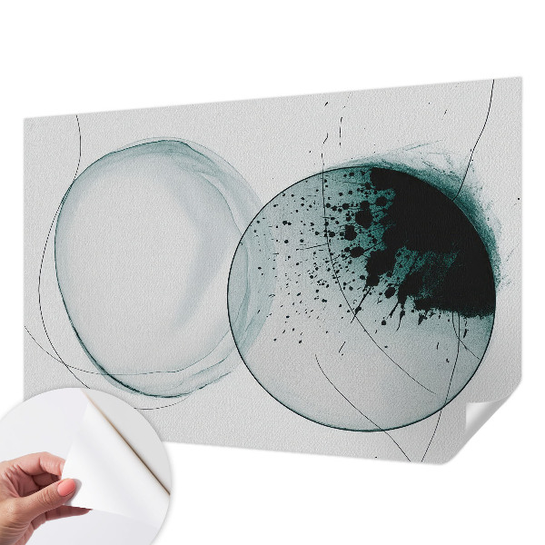 Moderná tapeta na stenu Zelené kruhy