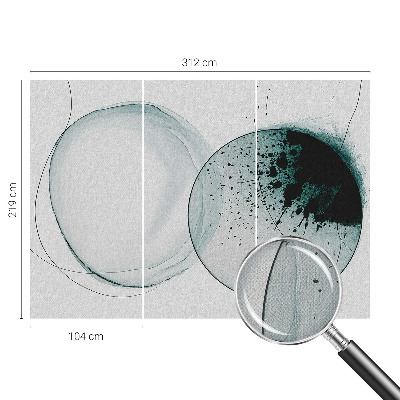 Moderná tapeta na stenu Zelené kruhy