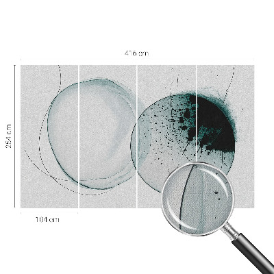 Moderná tapeta na stenu Zelené kruhy