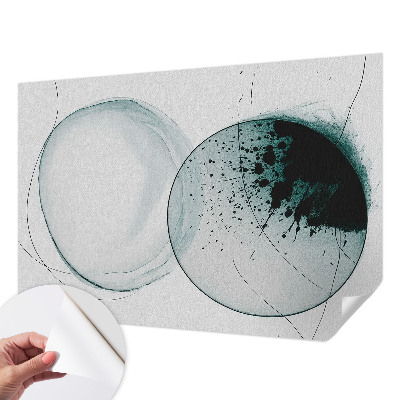 Moderná tapeta na stenu Zelené kruhy