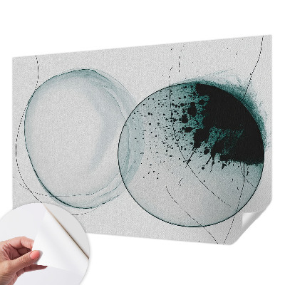 Moderná tapeta na stenu Zelené kruhy