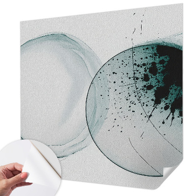 Moderná tapeta na stenu Zelené kruhy