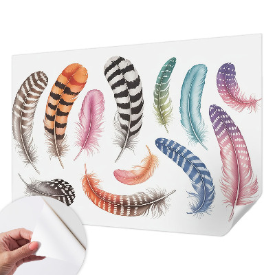 Tapety na stenu samolepiace Pastelové pierka