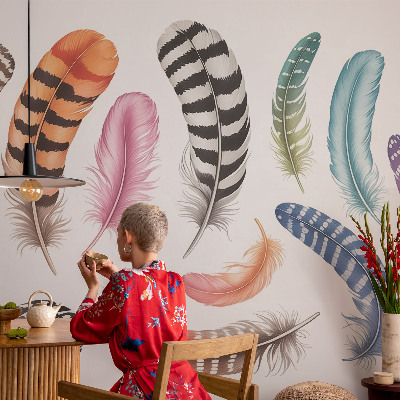 Tapety na stenu samolepiace Pastelové pierka