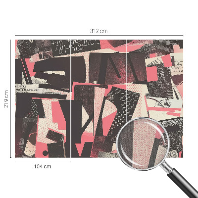 Samolepiaca fototapeta do spálne Geometrická koláž