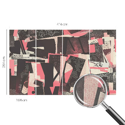 Samolepiaca fototapeta do spálne Geometrická koláž