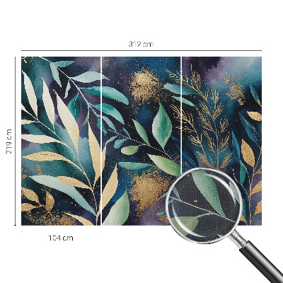 Tapeta do obývačky Botanické listy