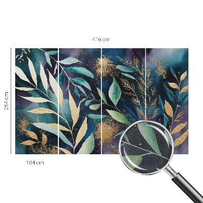 Tapeta do obývačky Botanické listy