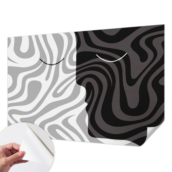 Samolepiaca fototapeta do obývačky Abstraktné tváre