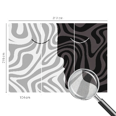 Samolepiaca fototapeta do obývačky Abstraktné tváre