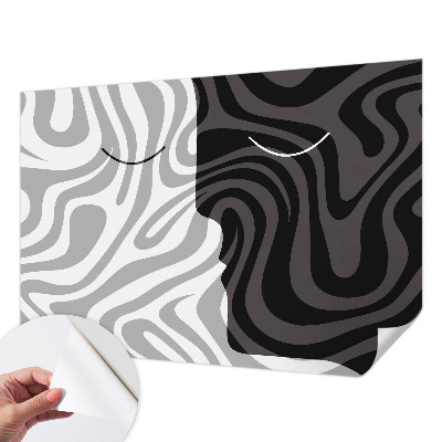 Samolepiaca fototapeta do obývačky Abstraktné tváre