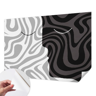 Samolepiaca fototapeta do obývačky Abstraktné tváre