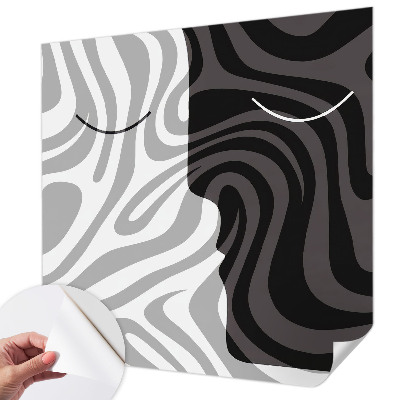 Samolepiaca fototapeta do obývačky Abstraktné tváre