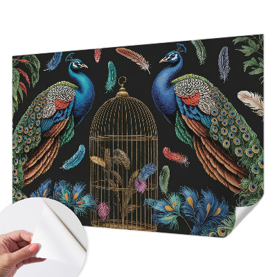 Samolepiaca fototapeta do spálne Exotické pávy