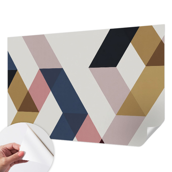 Samolepiaca fototapeta do obývačky Farebné kosoštvorce