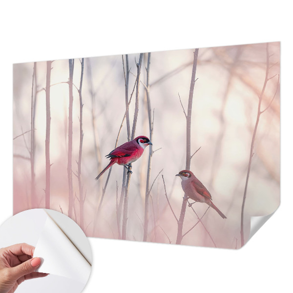 Fotografická tapeta do detskej izby Vtáčí pár