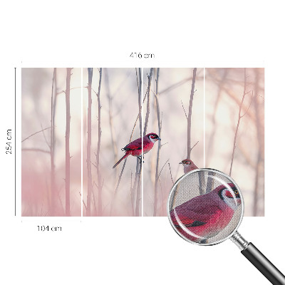 Fotografická tapeta do detskej izby Vtáčí pár