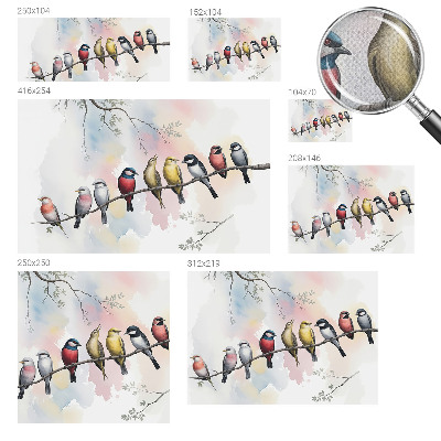 Tapeta do obývačky Vtáky na konári