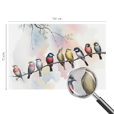 Tapeta do obývačky Vtáky na konári