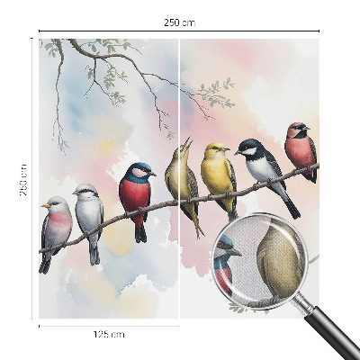 Tapeta do obývačky Vtáky na konári