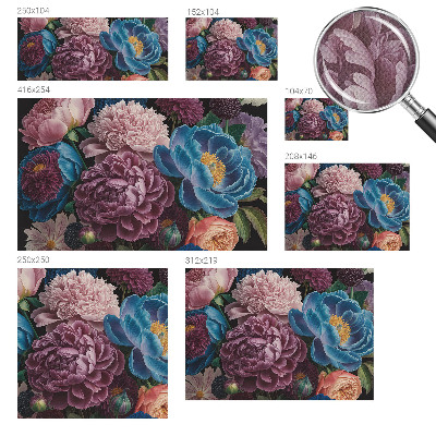 Moderná tapeta na stenu Farebné kvety