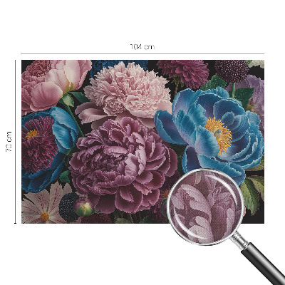 Moderná tapeta na stenu Farebné kvety