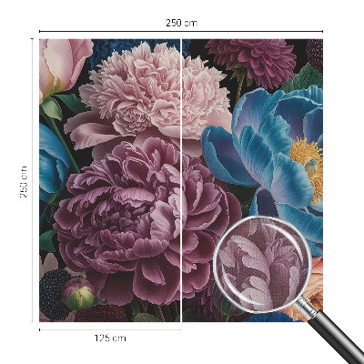 Moderná tapeta na stenu Farebné kvety