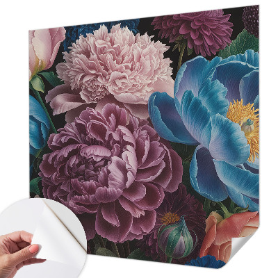 Moderná tapeta na stenu Farebné kvety