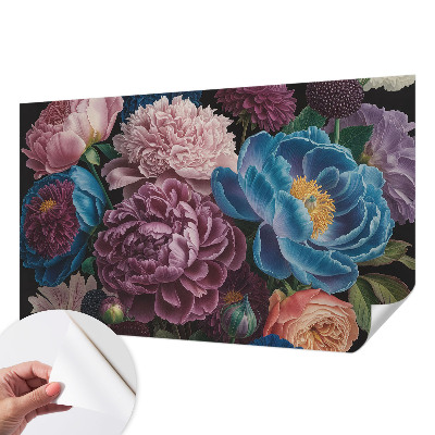 Moderná tapeta na stenu Farebné kvety