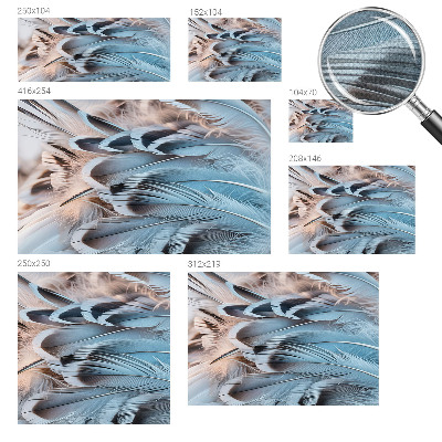 Fotografická tapeta do detskej izby Modré perie