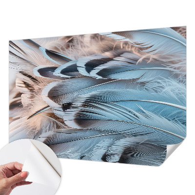 Fotografická tapeta do detskej izby Modré perie