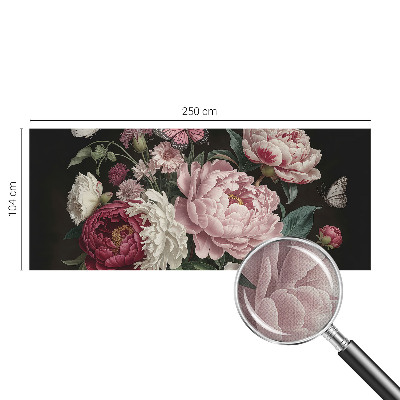 Fotografická tapeta samolepiaca Pivonky a motýle