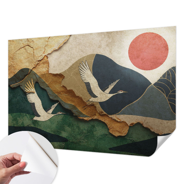 Samolepiaca fototapeta do obývačky Žeriavy z východu