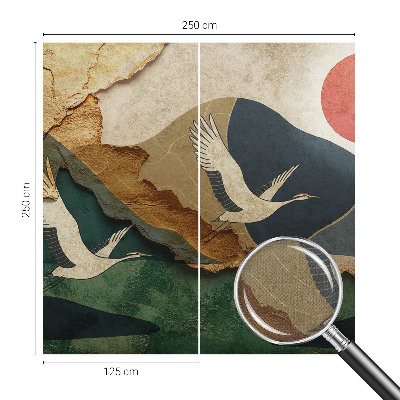 Samolepiaca fototapeta do obývačky Žeriavy z východu