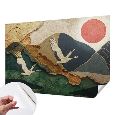 Samolepiaca fototapeta do obývačky Žeriavy z východu