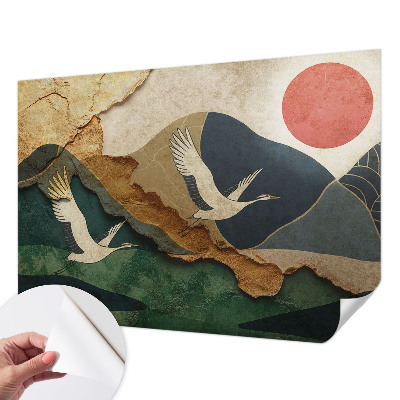 Samolepiaca fototapeta do obývačky Žeriavy z východu