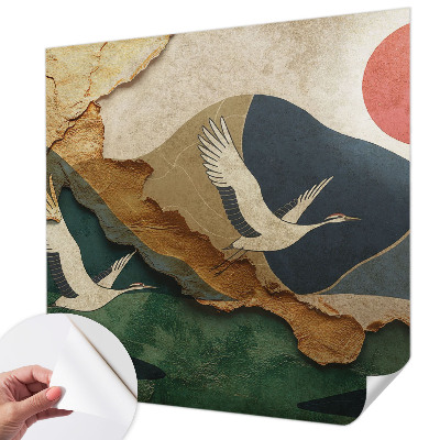 Samolepiaca fototapeta do obývačky Žeriavy z východu