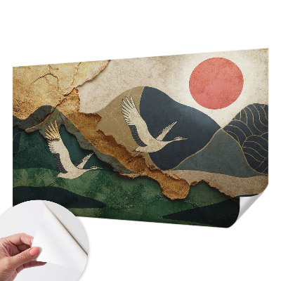 Samolepiaca fototapeta do obývačky Žeriavy z východu